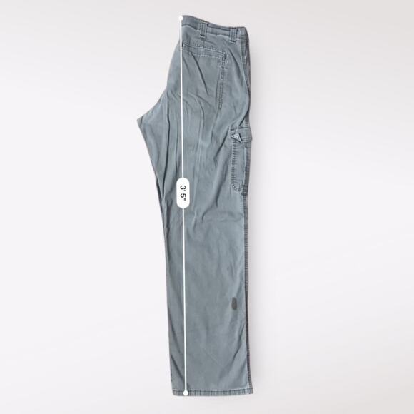 Wrangler Relaxed Fit Gray Cargo‎ Pants Mens Size 34x32 Baggy Y2K - Picture 4 of 12